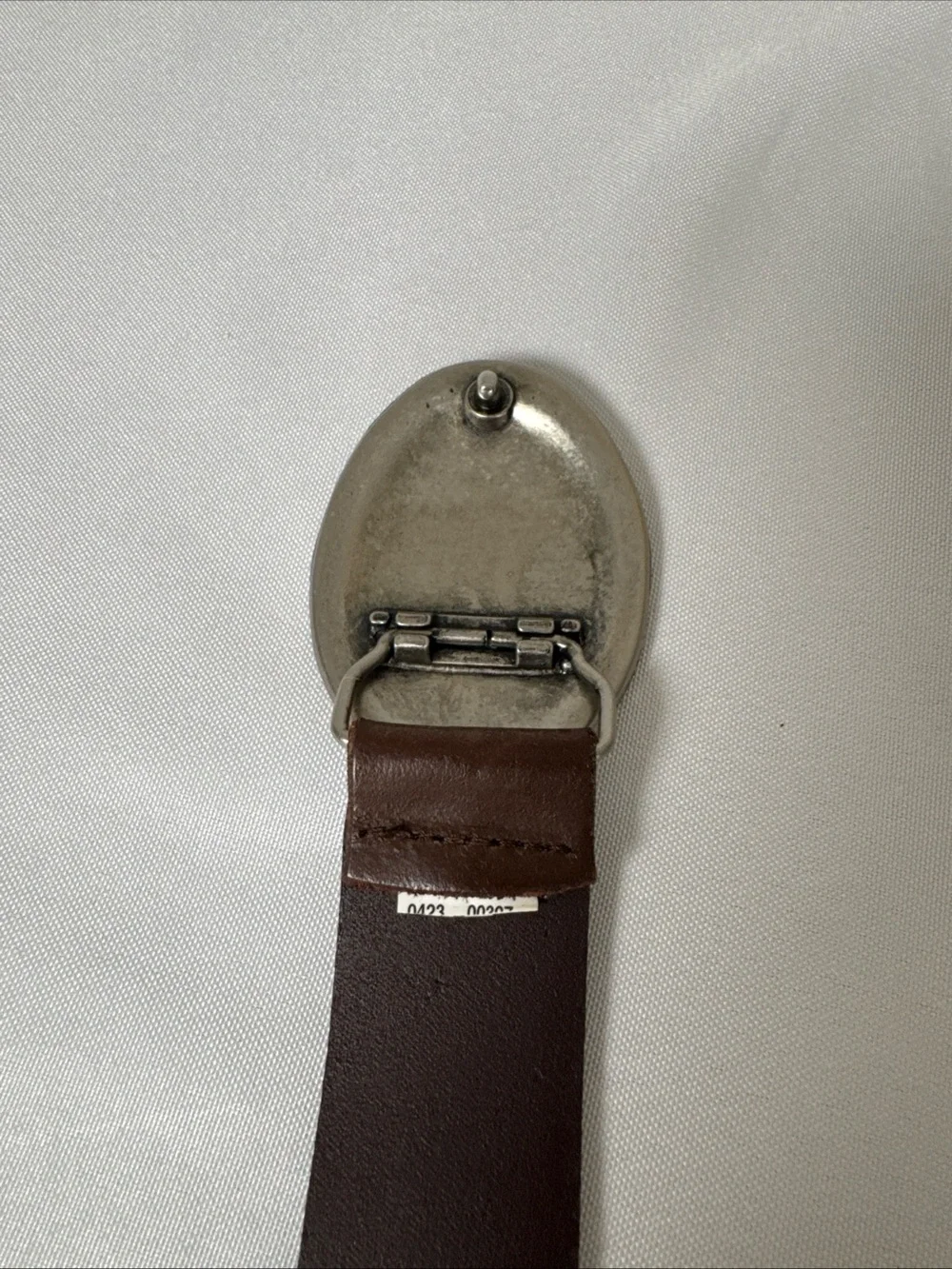 American Eagle AEO Women’s Brown Leather Belt Sz XS Oval Buckle Rhinestones